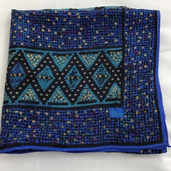 Vintage Honey 100% Printed Silk Scarf Excellent PreOwned Condition 31” X 30” - Picture 1 of 7